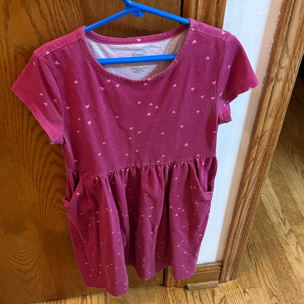 Wonder Nation Pink Dress with Heart Accents
